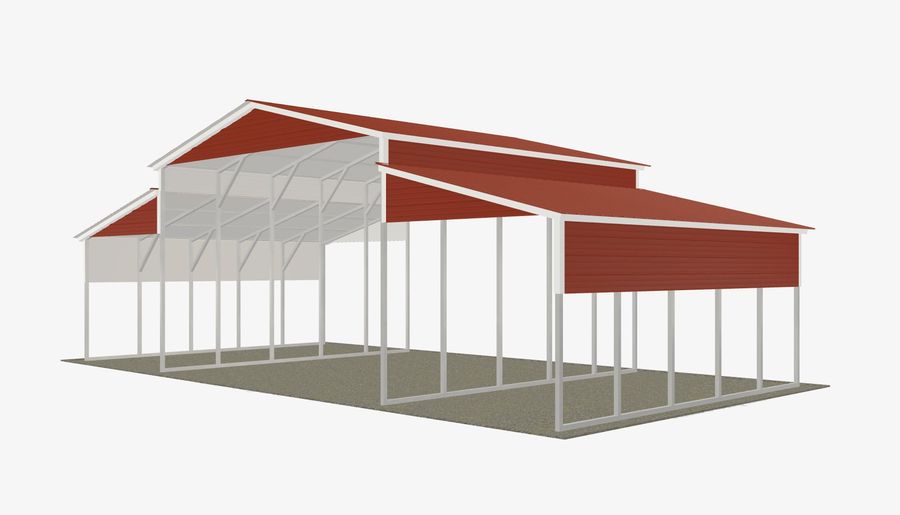 Steel barn building by Alan's Carports